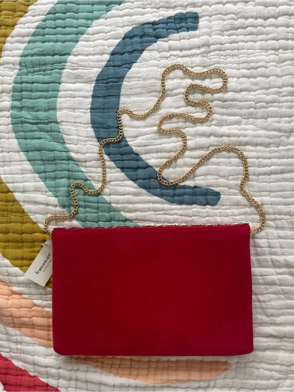 🔥 NWT Francesca’s Beaded Heart Clutch Crossbody